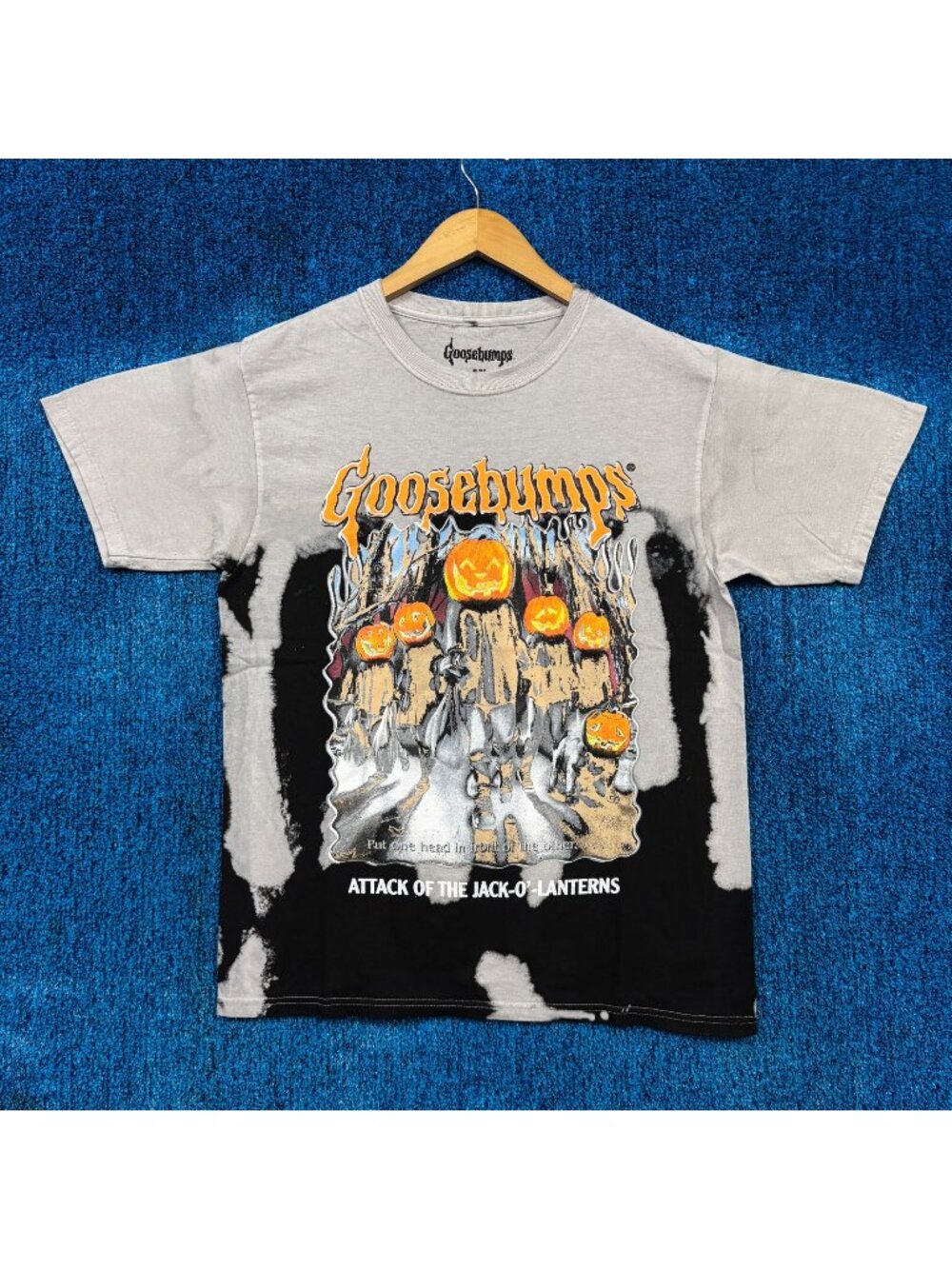 Goosebumps Attack of the Jack-O-Lanterns Bleach-Dye Tee S/M